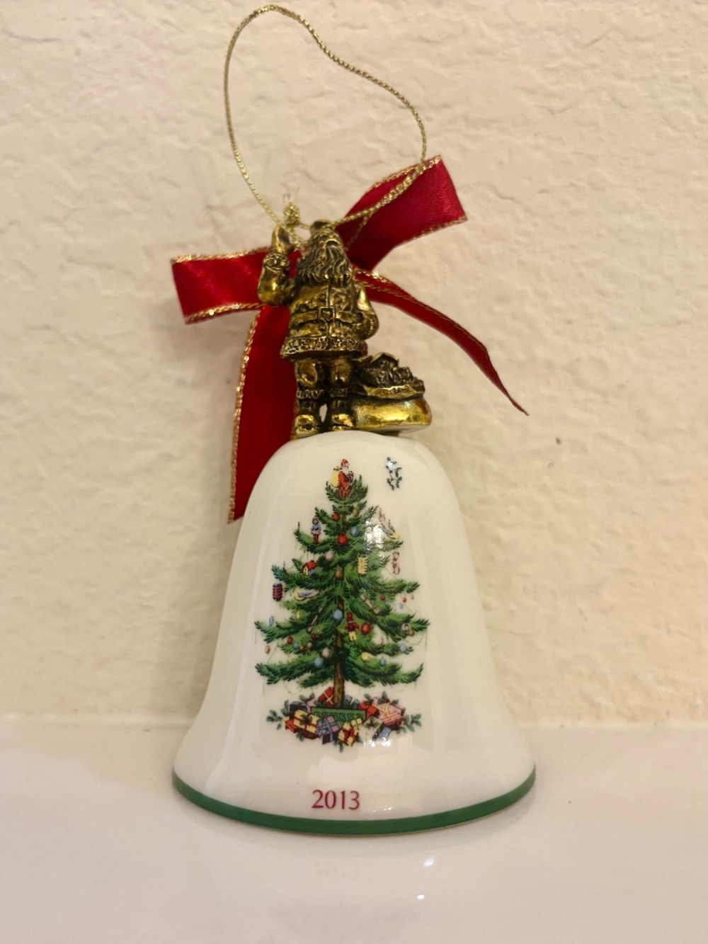 New 2013 Spode Christmas Bell Ornament